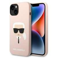 Husa Apple iPhone KARL LAGERFELD 14 Silicone Karl`s Head Pink Hardcase